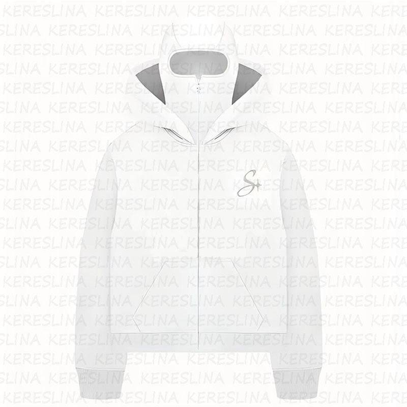 Ninja mask double hooded hooded sweatshirt with unique design - MATCHING MASTER