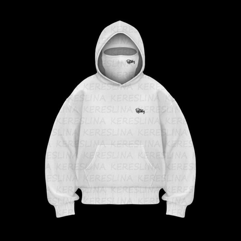 Ninja mask double hooded unique design hooded sweatshirt