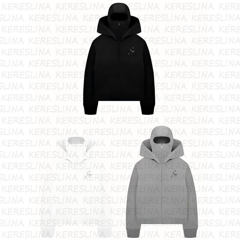 Ninja mask double hooded hooded sweatshirt with unique design - MATCHING MASTER