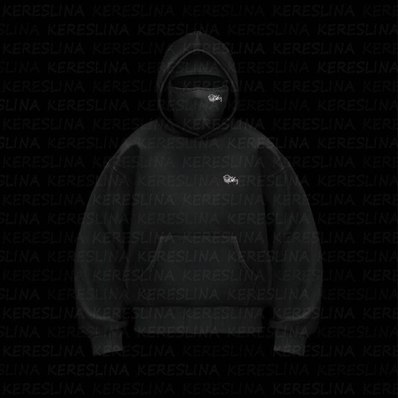 Ninja mask double hooded unique design hooded sweatshirt - MATCHING MASTER