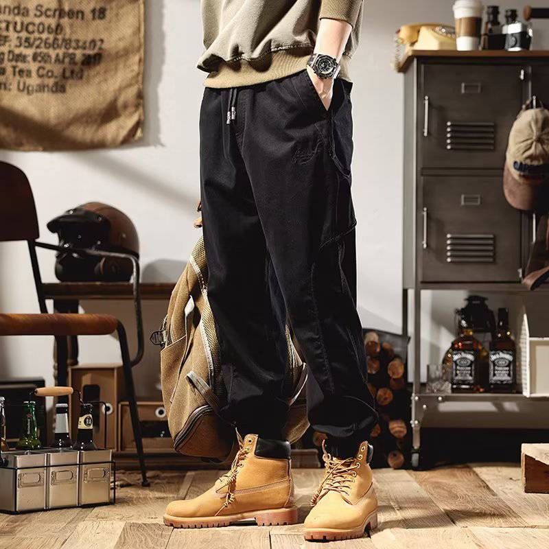 Men's workwear multi-pocket trousers, trendy loose casual functional cuffed trousers - MATCHING MASTER
