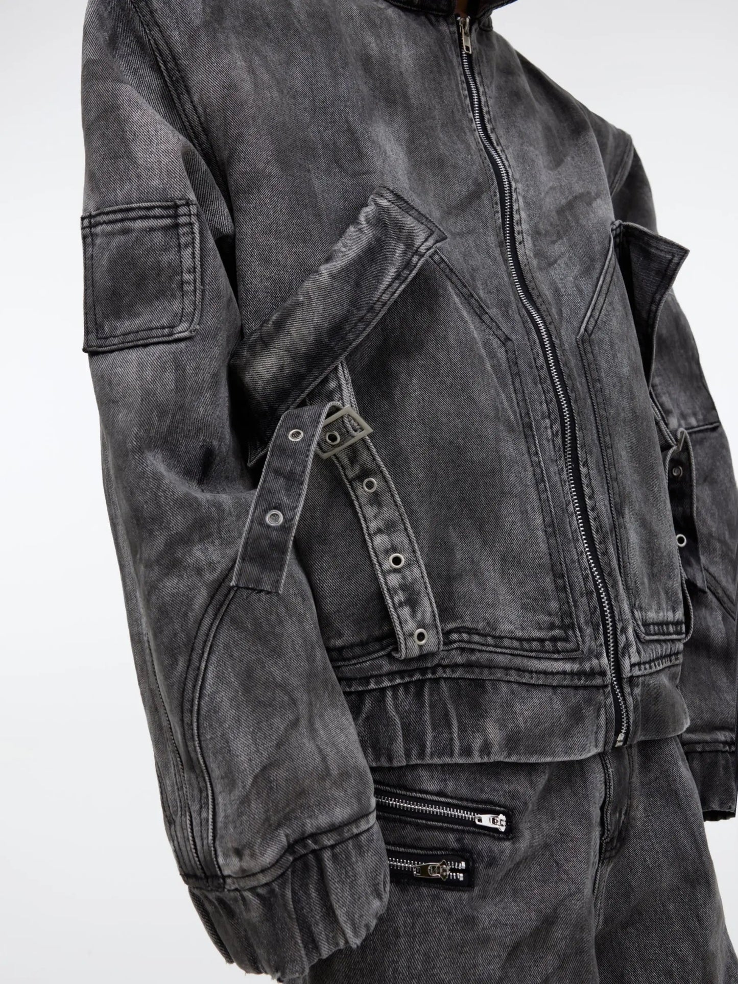 【25s Mar.】Vintage Denim Jacket Baggy Cargo Pants