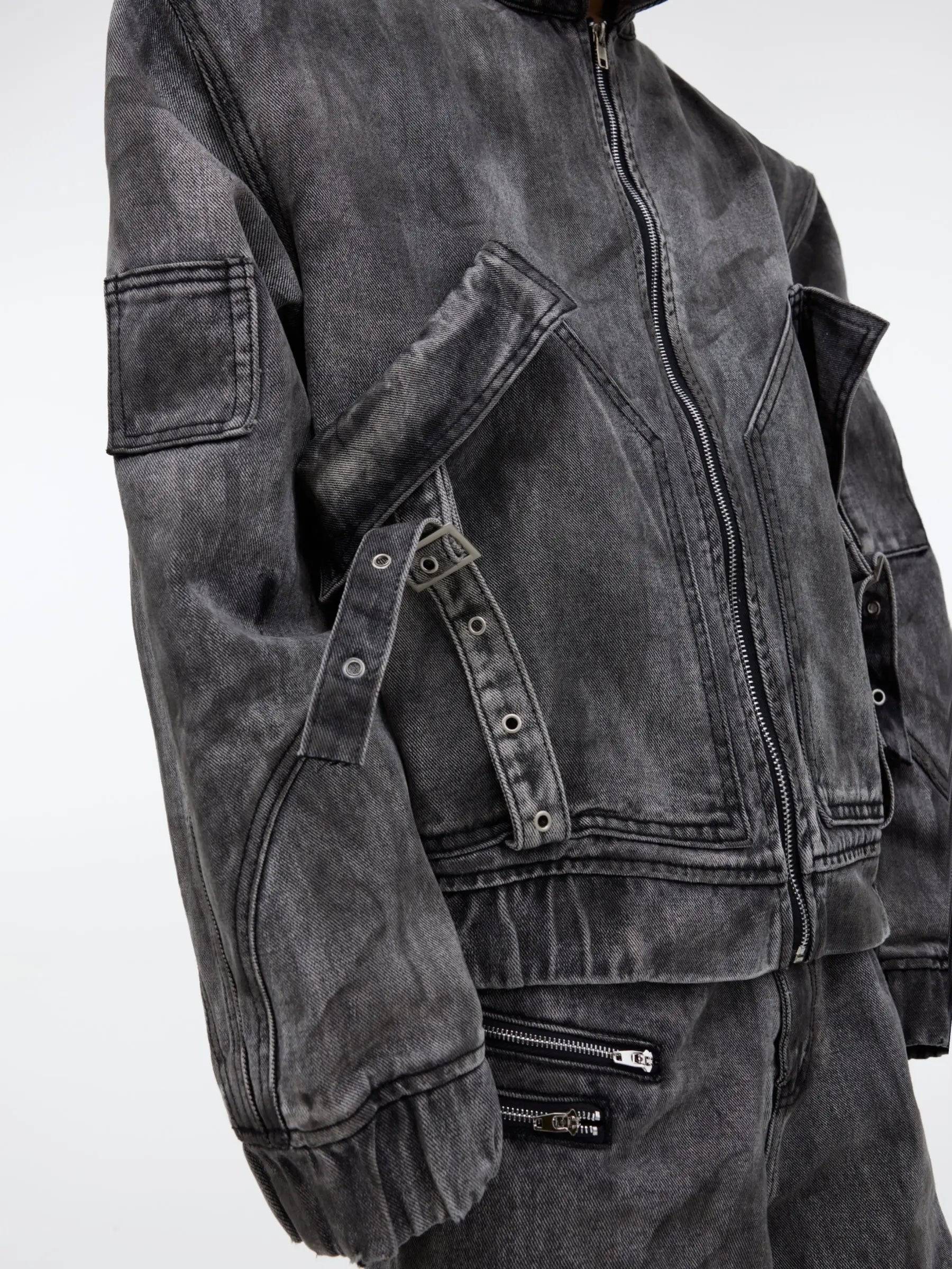 【25s Mar.】Vintage Denim Jacket  Baggy Cargo Pants - MATCHING MASTER
