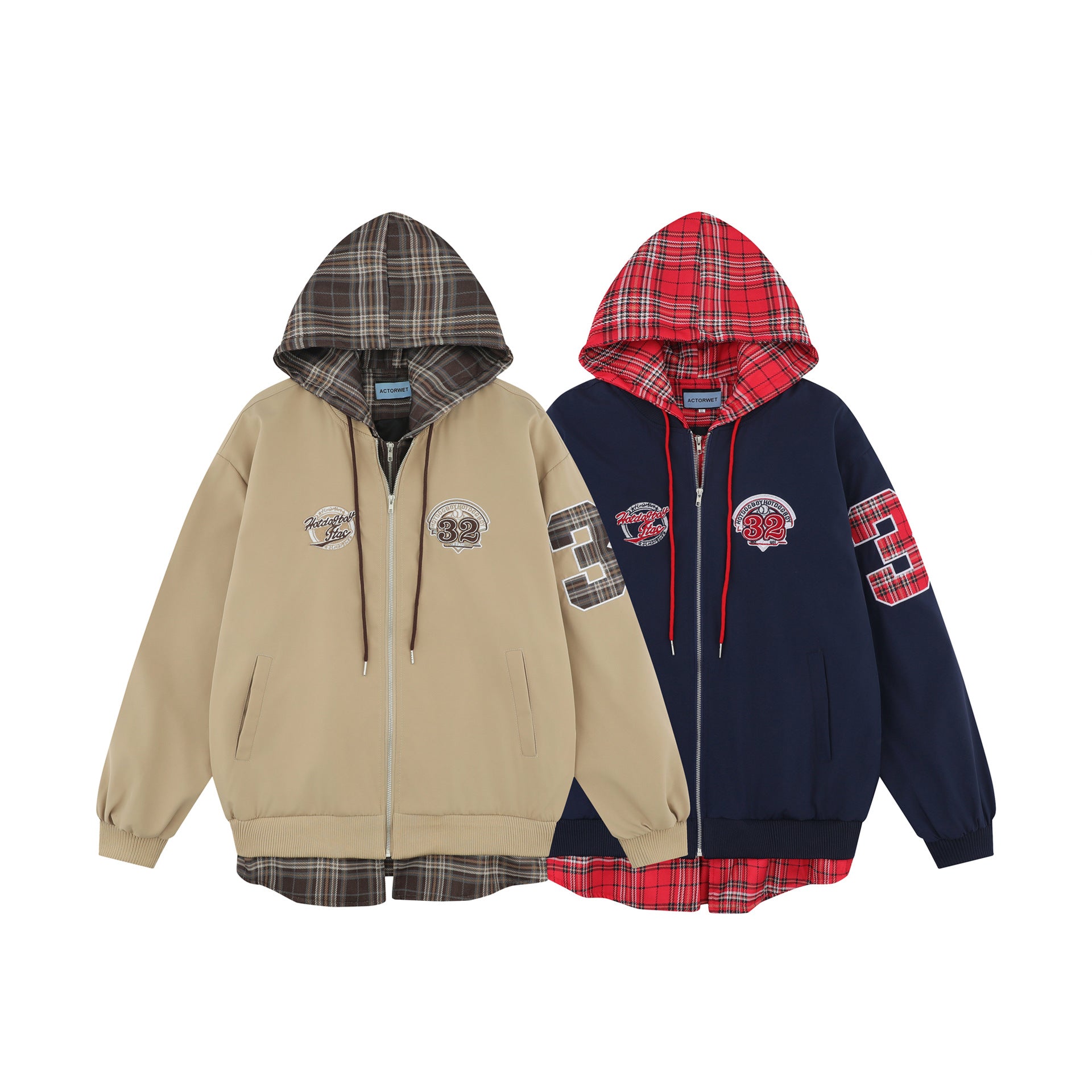 Fake two-piece loose casual couple jacket - MATCHING MASTER