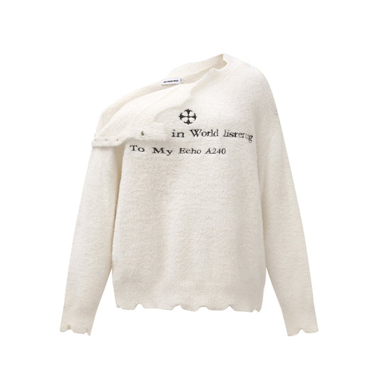 irregular round neck sweater couple tops - MATCHING MASTER