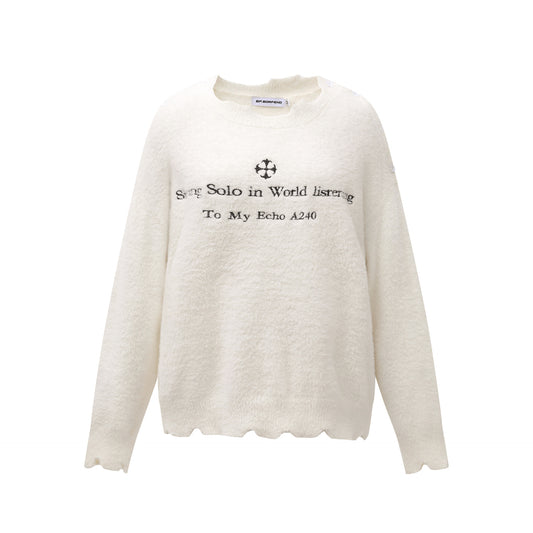 irregular round neck sweater couple tops - MATCHING MASTER