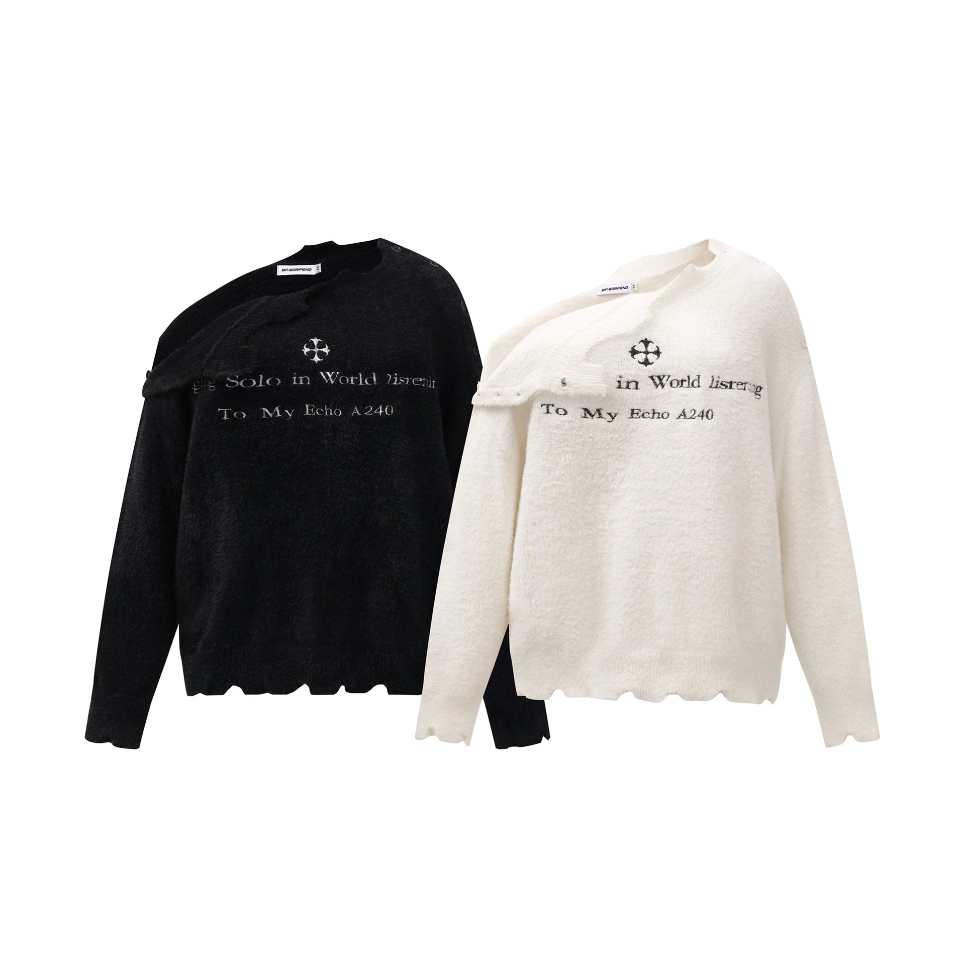 irregular round neck sweater couple tops - MATCHING MASTER