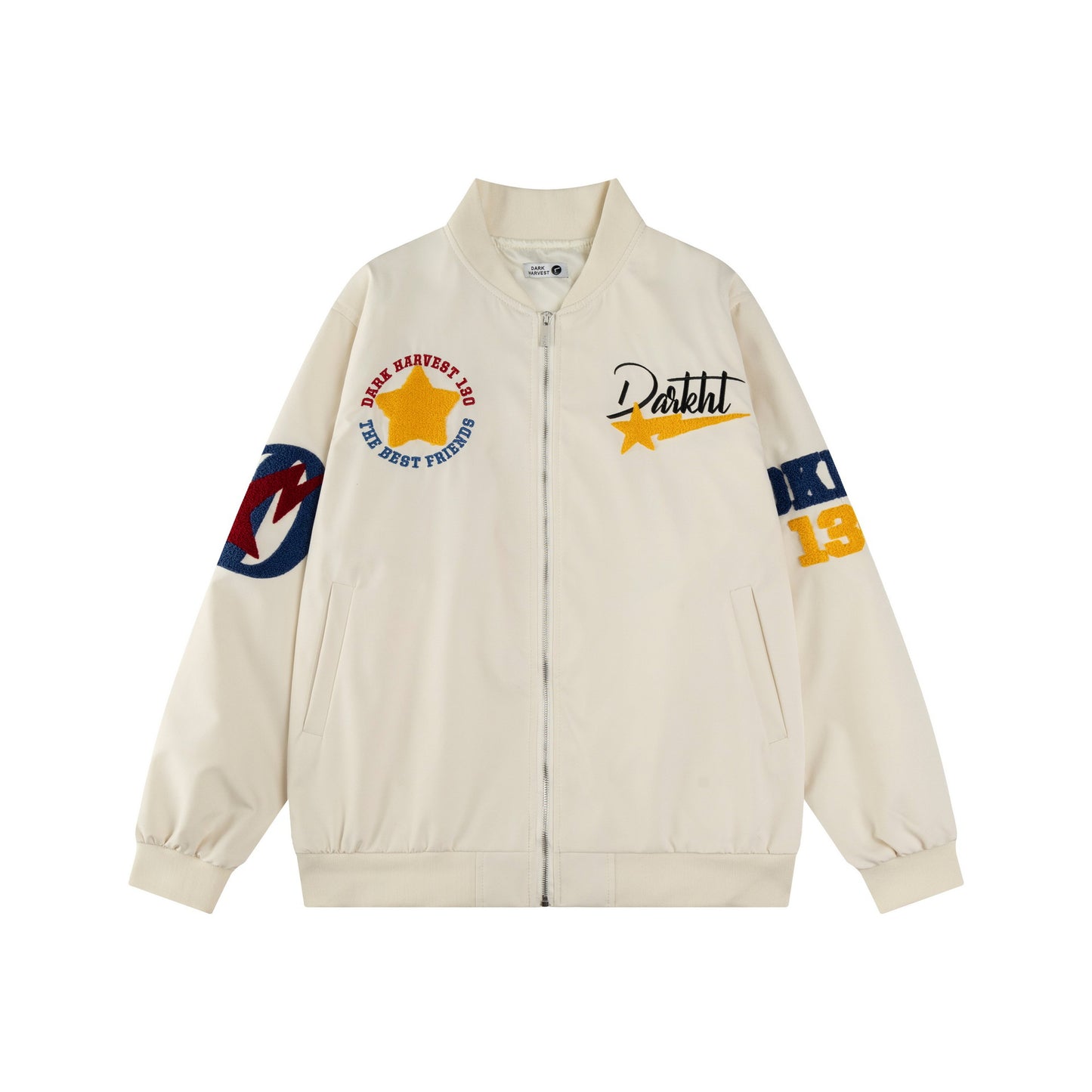 Letter Embroidered Casual Couple Jacket - MATCHING MASTER