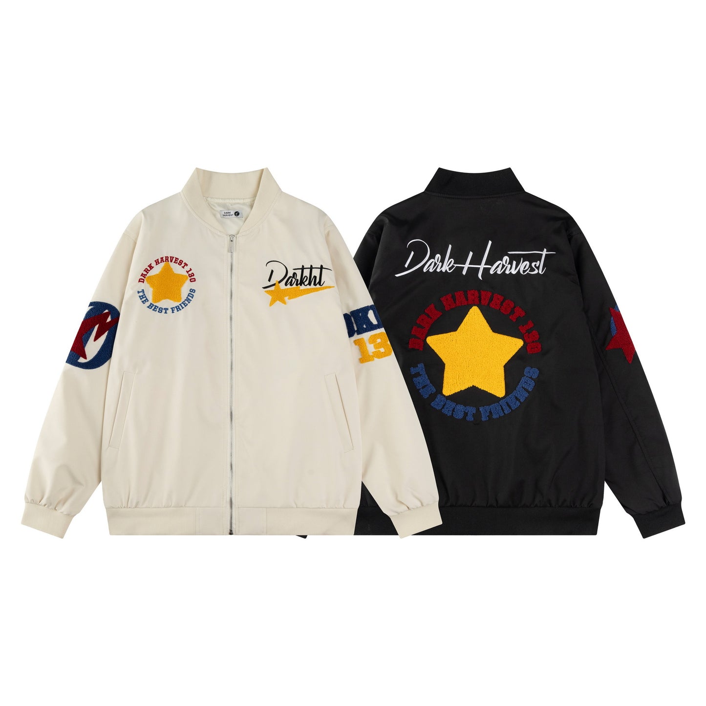 Letter Embroidered Casual Couple Jacket - MATCHING MASTER