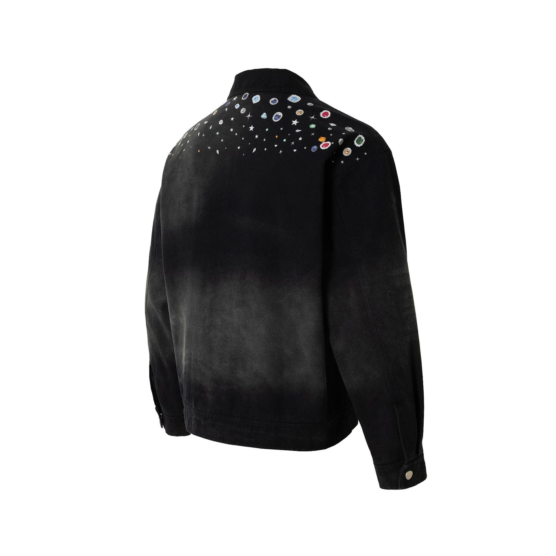 Letter spray-dyed gradient multi-layered print couple jacket - MATCHING MASTER