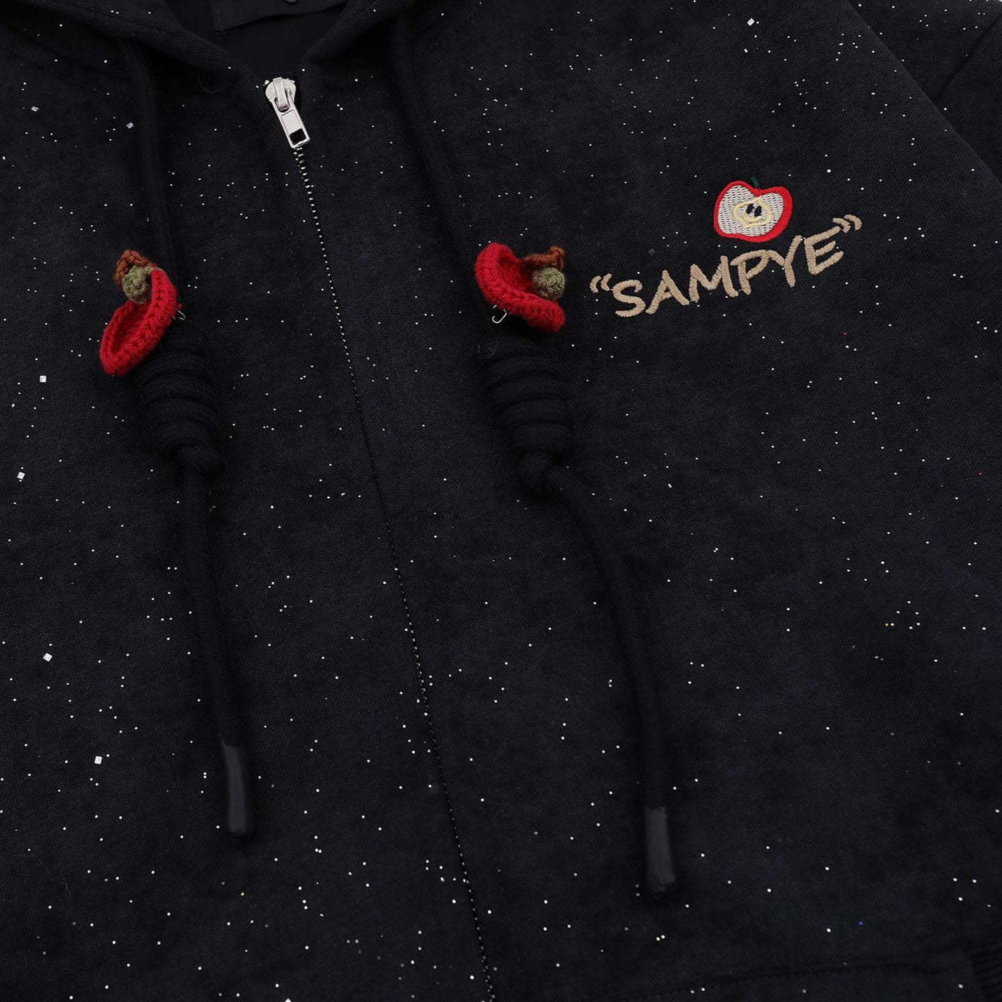 Embroidered zipper hooded couple sweatshirt - MATCHING MASTER