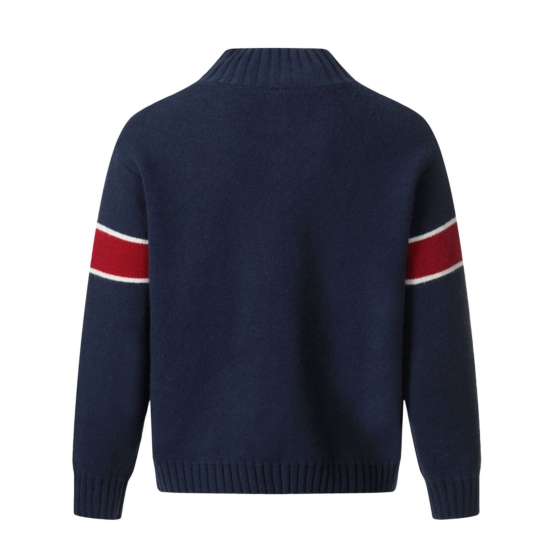 Turtleneck knitted jacquard sweater couple tops - MATCHING MASTER