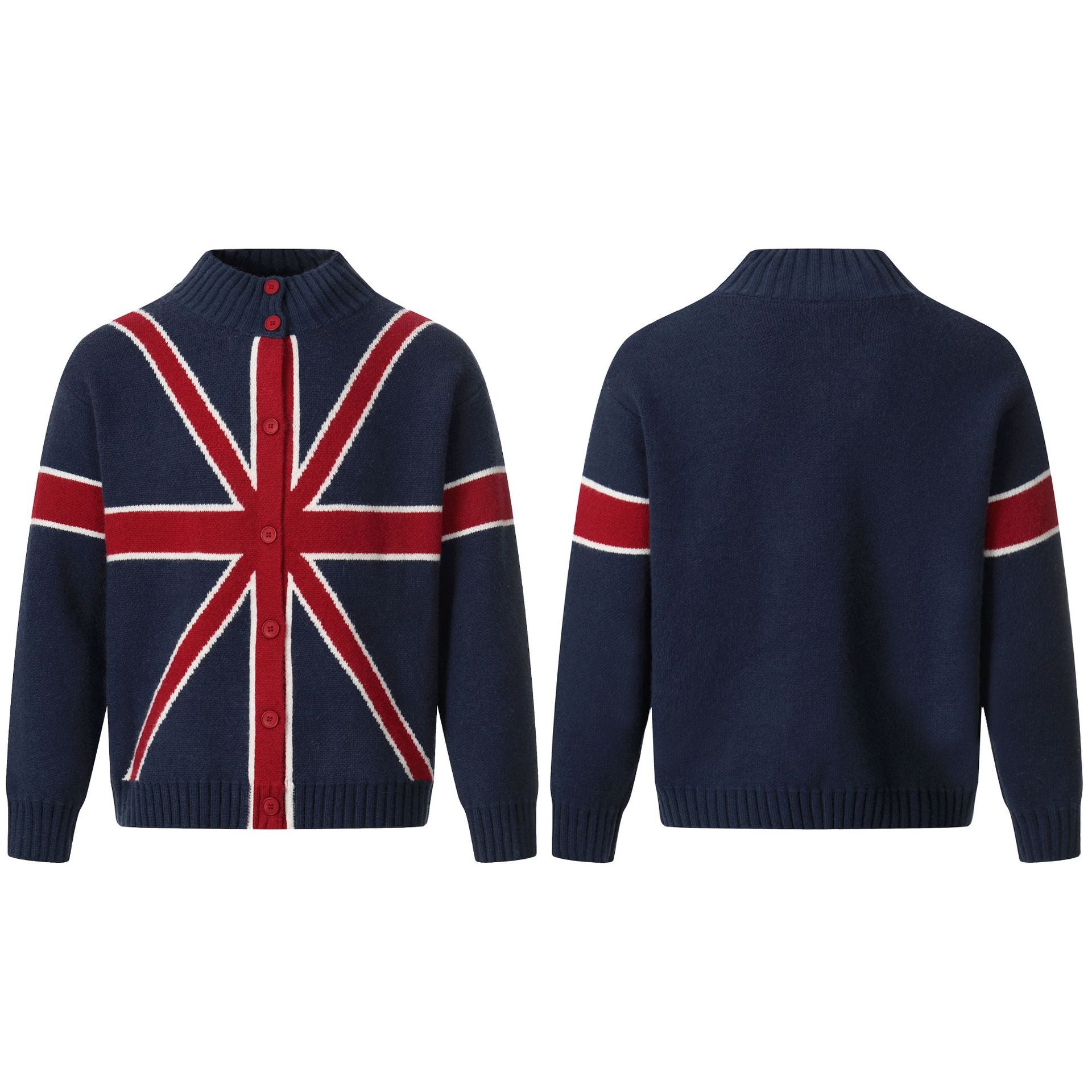 Turtleneck knitted jacquard sweater couple tops - MATCHING MASTER