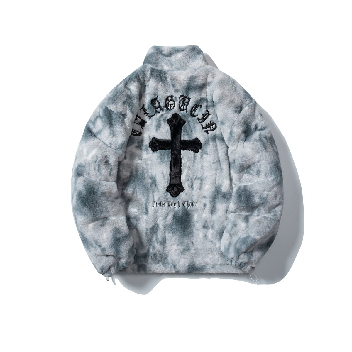 Tie-dye gradient plush lamb fur couple jacket - MATCHING MASTER
