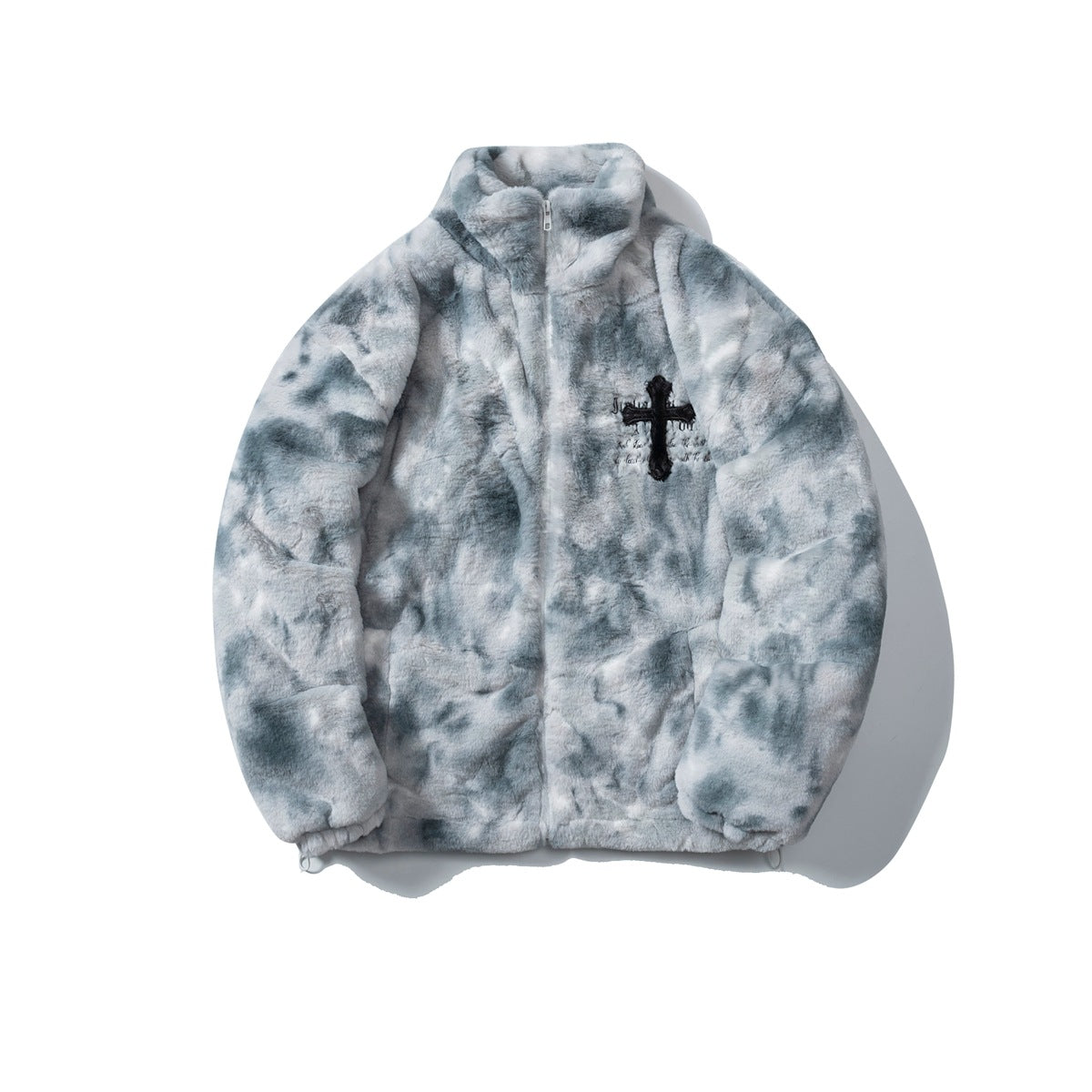 Tie-dye gradient plush lamb fur couple jacket - MATCHING MASTER
