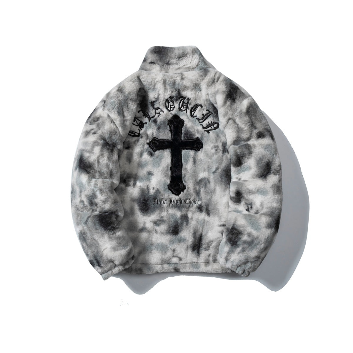 Tie-dye gradient plush lamb fur couple jacket - MATCHING MASTER