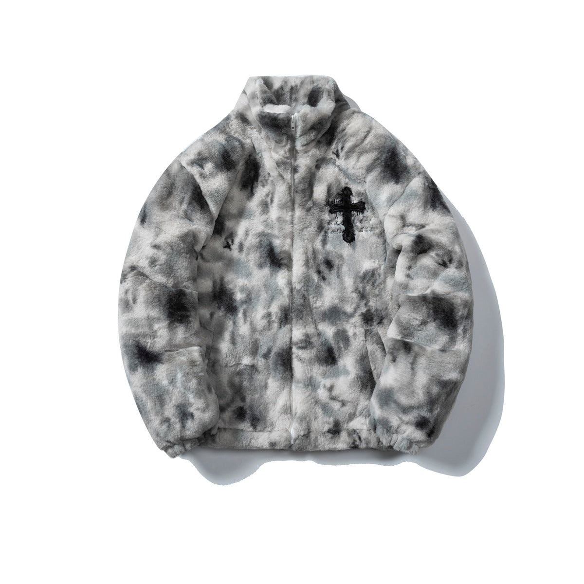 Tie-dye gradient plush lamb fur couple jacket - MATCHING MASTER