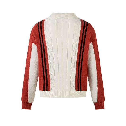 Striped contrasting couple sweater top - MATCHING MASTER
