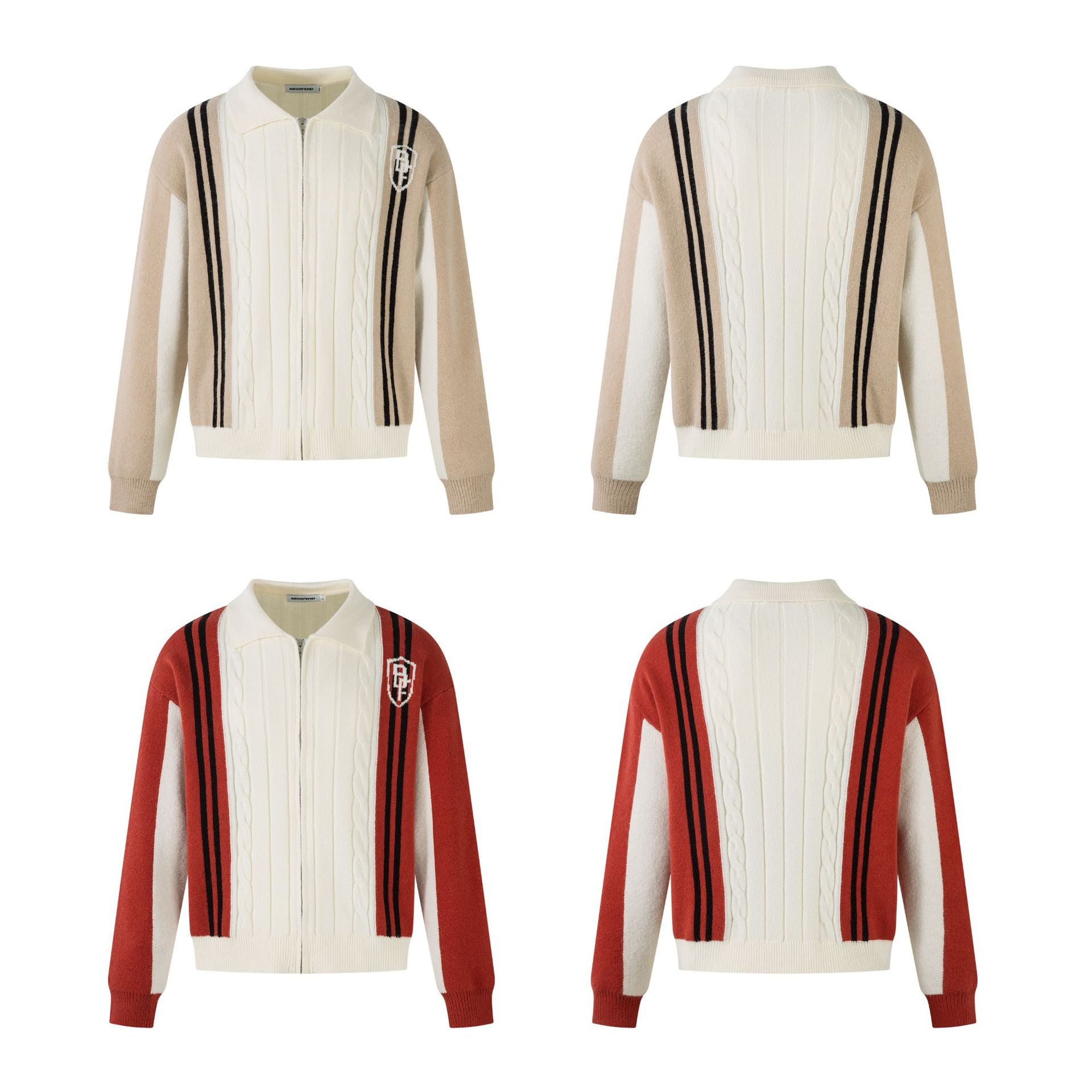 Striped contrasting couple sweater top - MATCHING MASTER