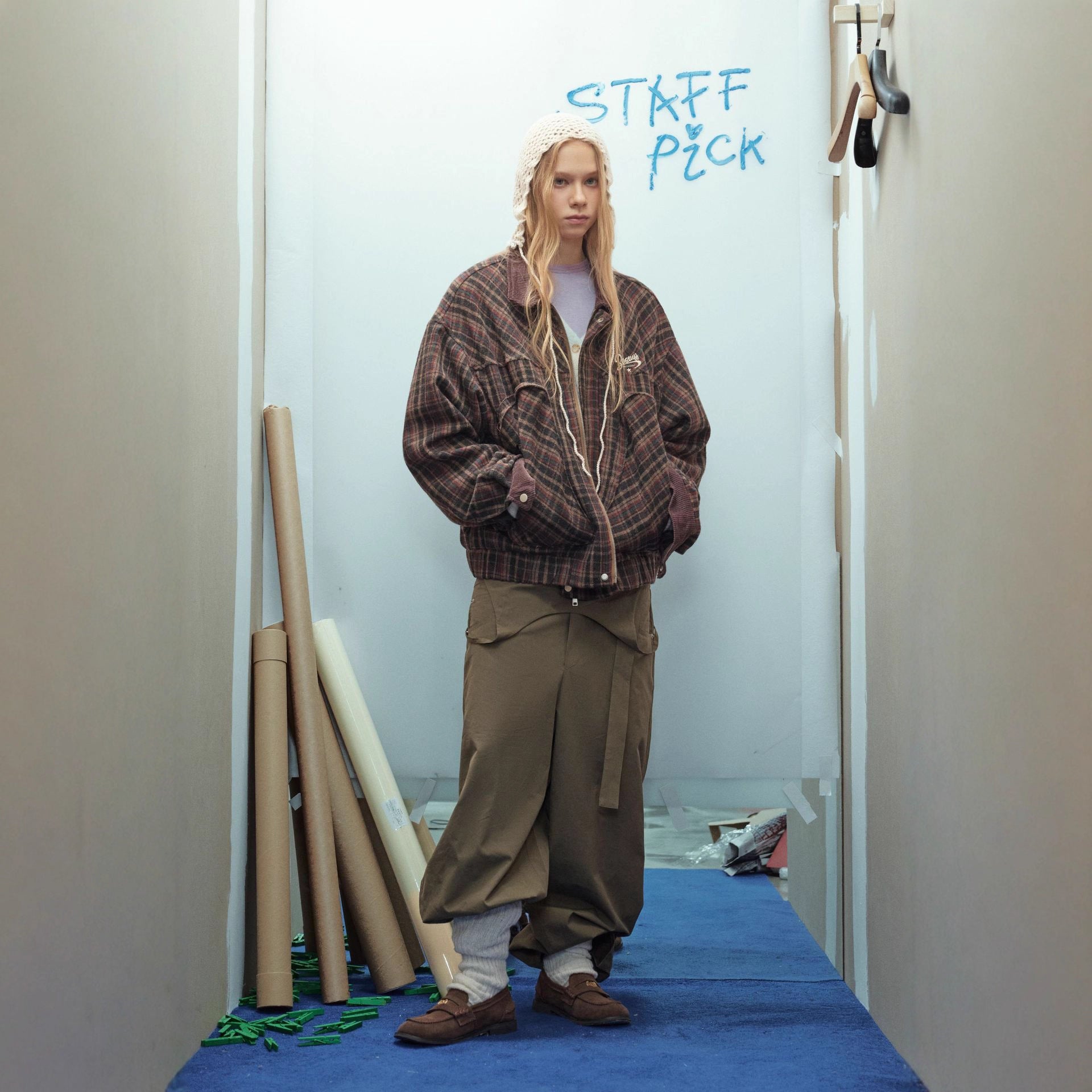 Large Pocket Striped Plaid Couple Jacket - MATCHING MASTER