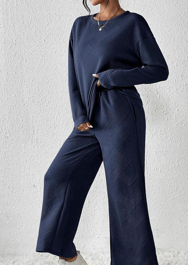 Autumn/Winter Solid Color Casual Set with Drawstring Sport Suit - MATCHING MASTER