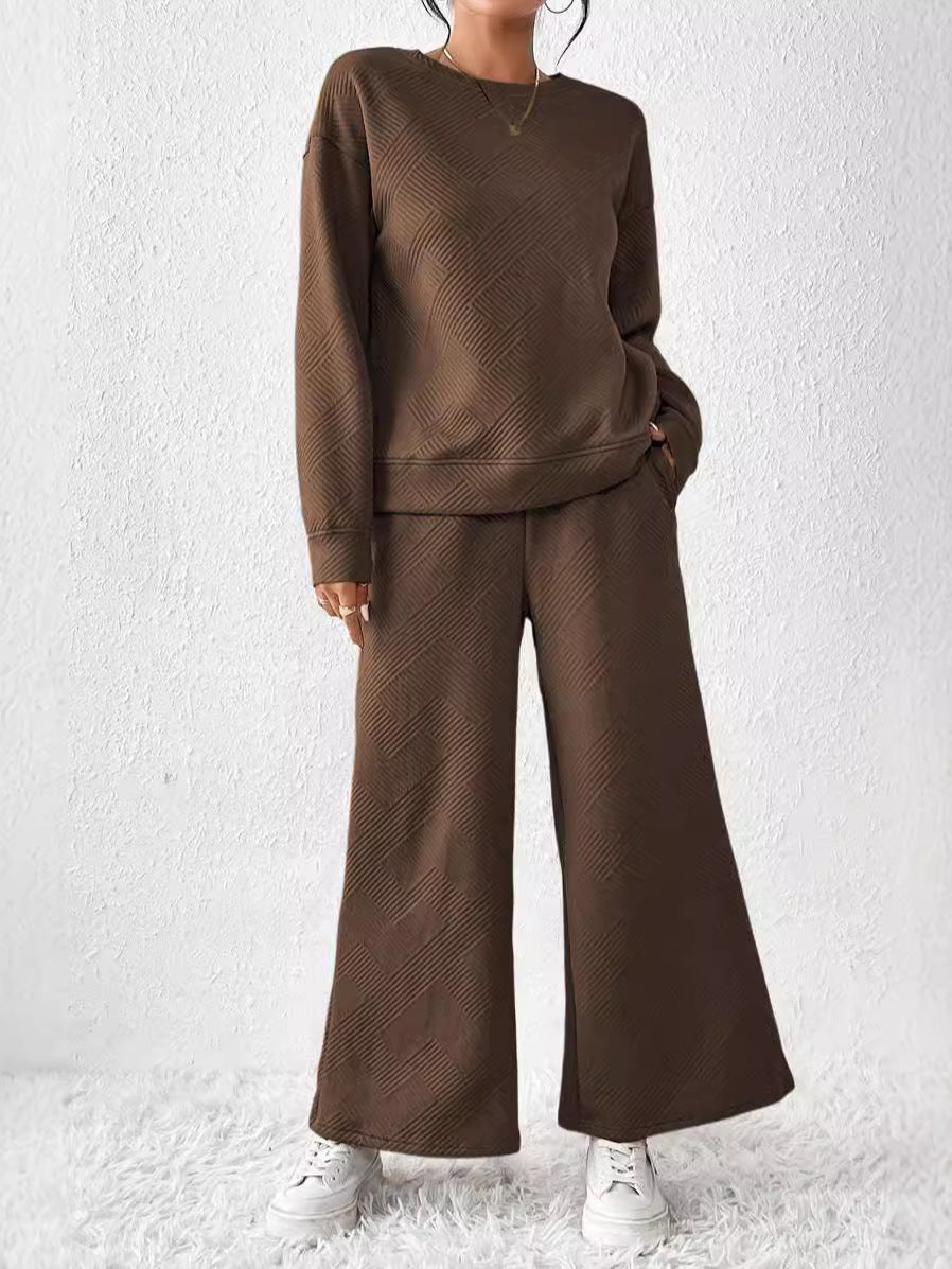Autumn/Winter Solid Color Casual Set with Drawstring Sport Suit - MATCHING MASTER