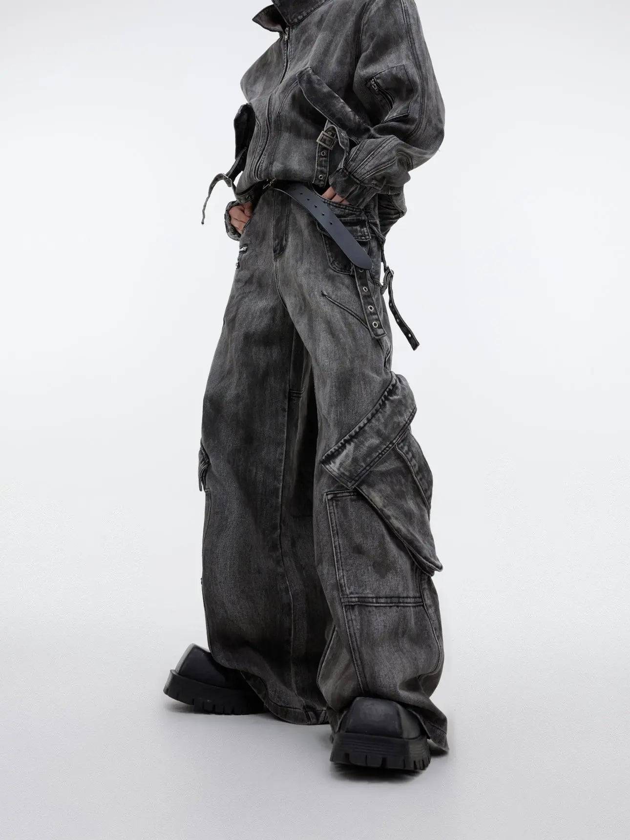 【25s Mar.】Vintage Denim Jacket  Baggy Cargo Pants - MATCHING MASTER