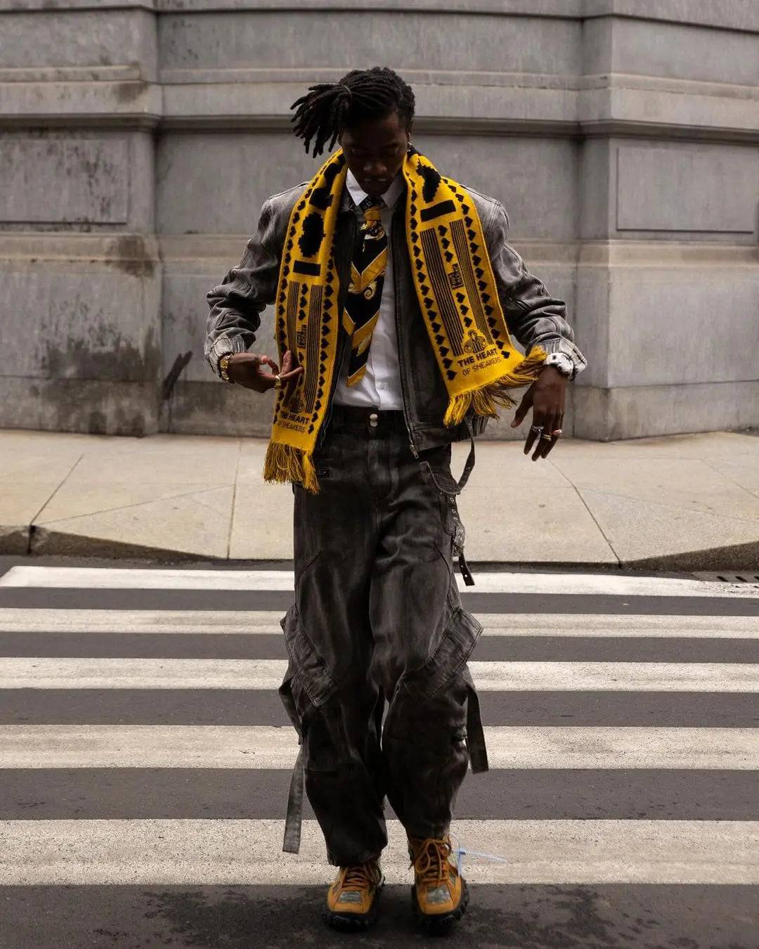 【25s Mar.】Vintage Denim Jacket  Baggy Cargo Pants - MATCHING MASTER