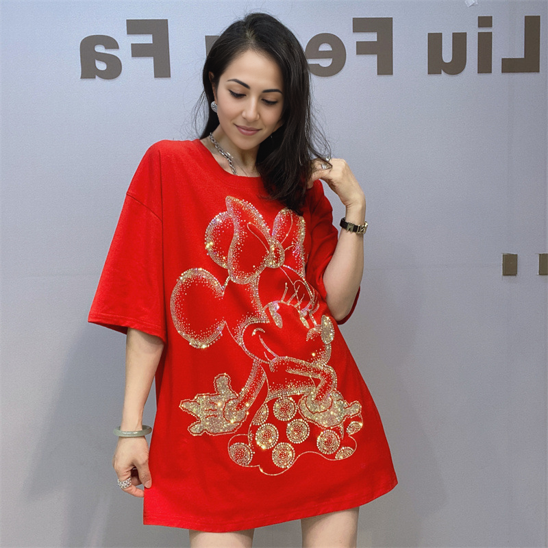 Rhinestone Minnie Oversized T-Shirt - MATCHING MASTER