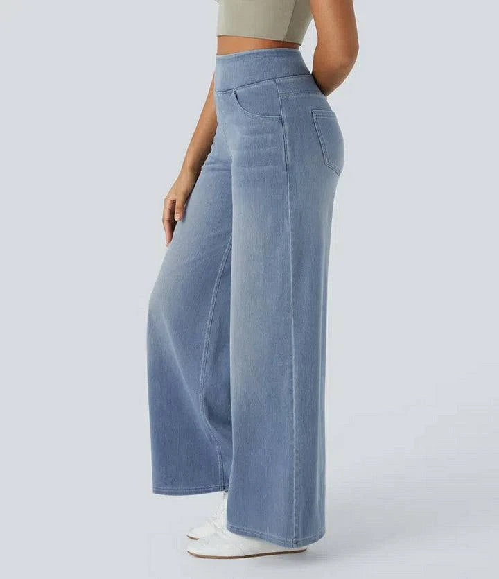 SUPER STRETCH WIDE LEG HIGH WAIST JEANS (Get two for a bigger discount) - MATCHING MASTER
