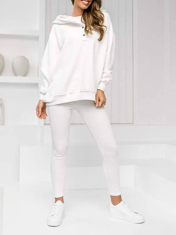 Women Plus Size Hooded Casual and Comfortable Sweatshirt Two-piece Suit