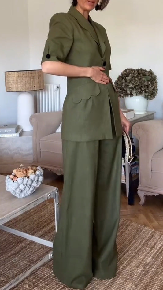 Women's Lapel Waist Casual Commuter Suit - MATCHING MASTER