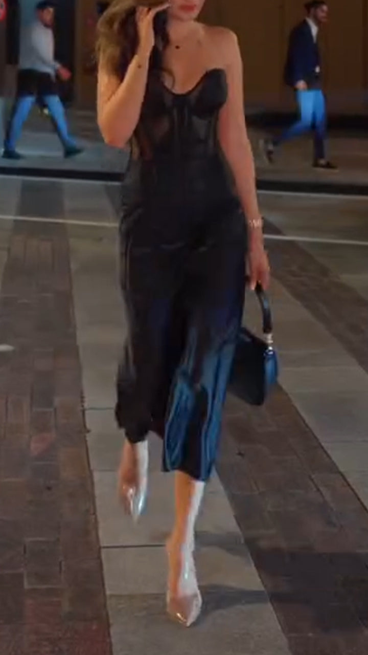 Ladies Strapless Fishbone Top+ Skirt Elegant Temperament Set - MATCHING MASTER