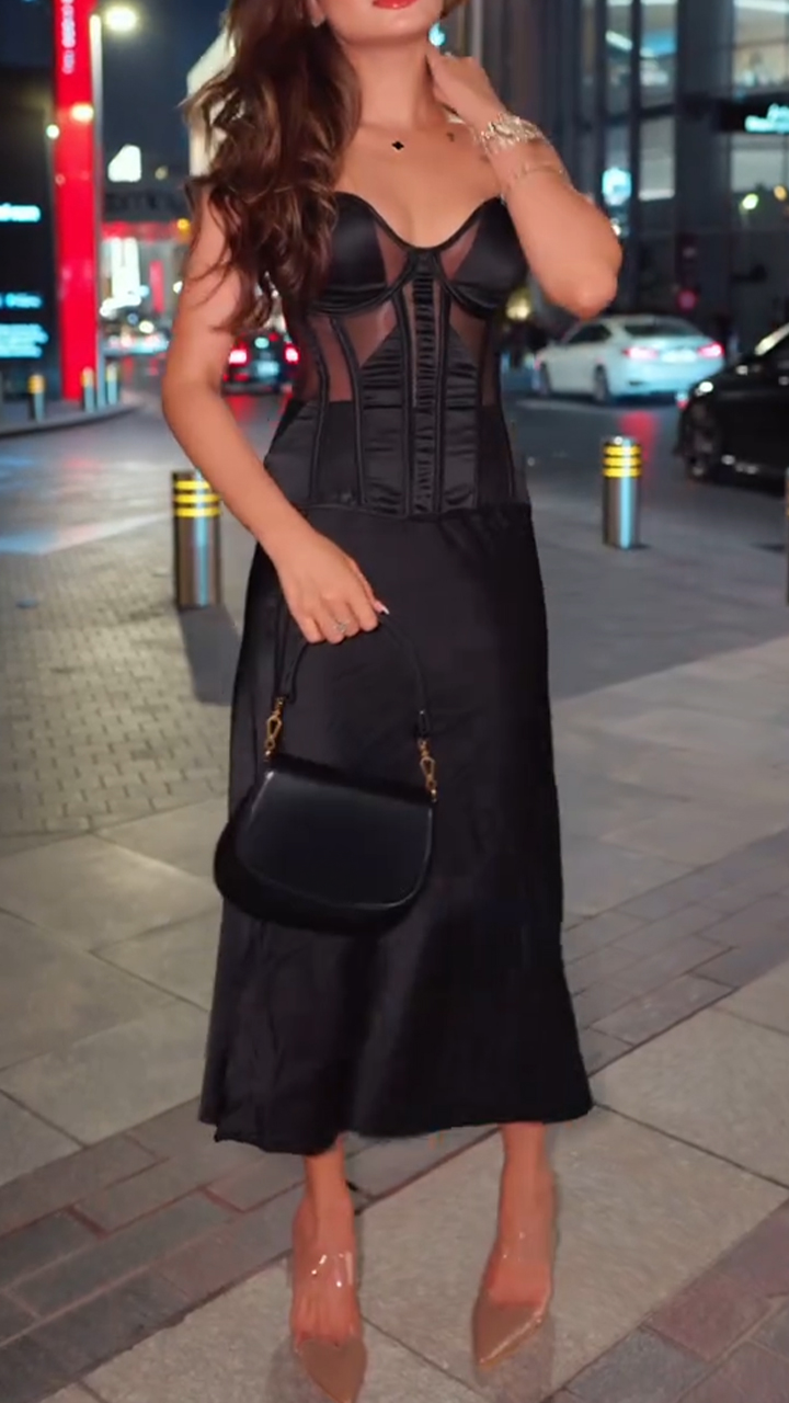 Ladies Strapless Fishbone Top+ Skirt Elegant Temperament Set - MATCHING MASTER