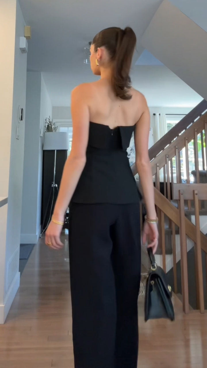 Women's autumn casual tube top suit trousers set - MATCHING MASTER