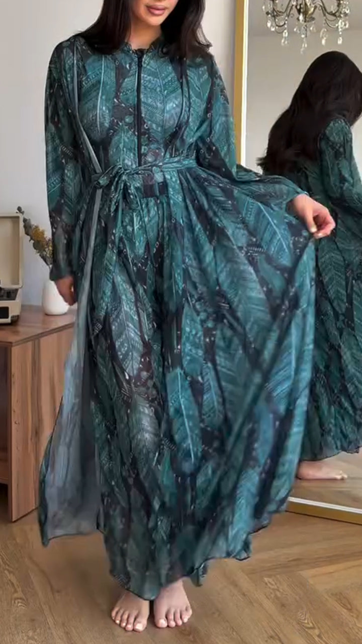 Ladies' Printed Casual Three Piece Set - MATCHING MASTER