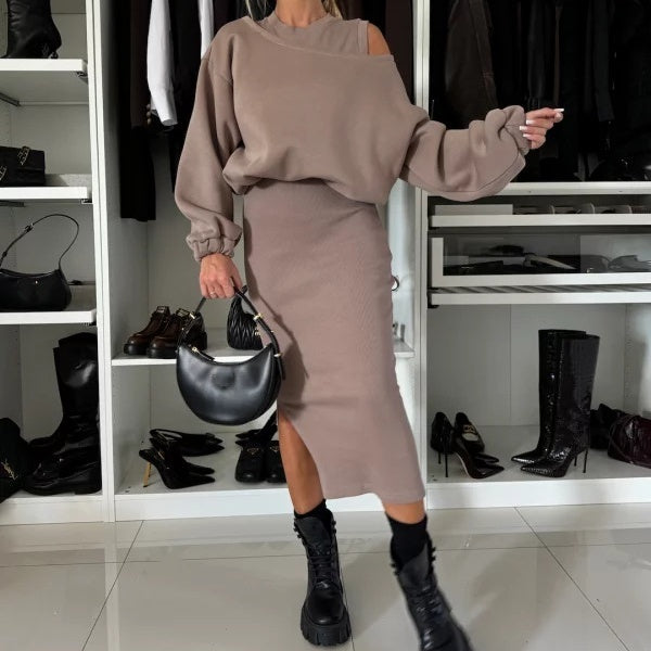 Women's Sleeveless Blouse and Dress, 2-Piece Set