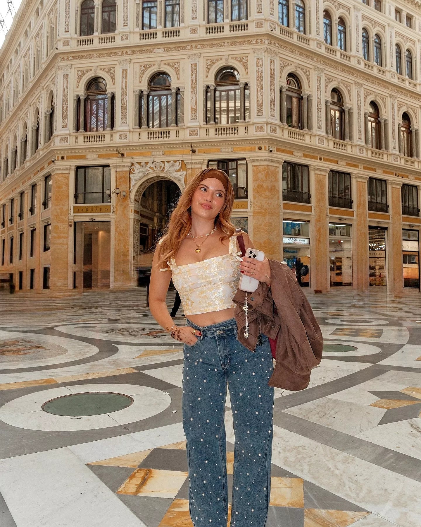 Denim Dazzle Pearl Mid Wash High Waisted Jeans - MATCHING MASTER