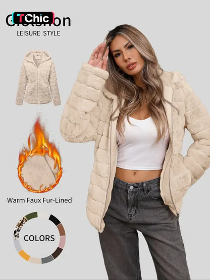 Ladies' Faux Fur Coat - MATCHING MASTER