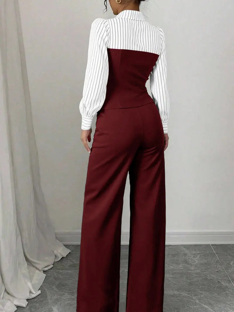 Women's Colorblock Shirt Set - MATCHING MASTER