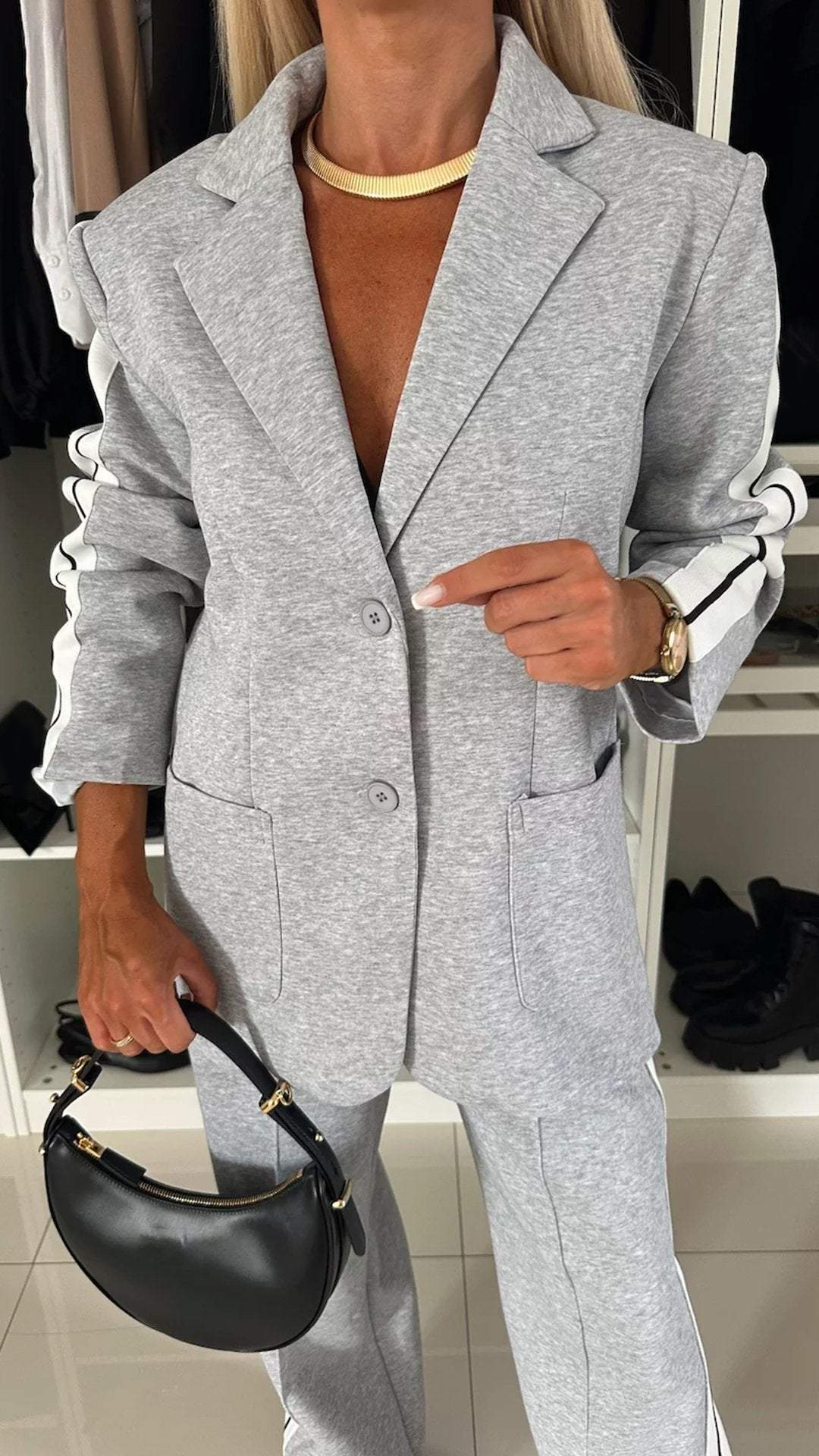 Women's Formal Lapel Long Sleeve Casual Suit