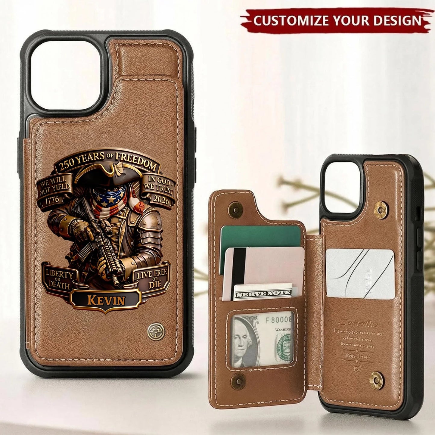 Live Free Tribute 250 Years Custom Wallet Phone Case - BundleWear