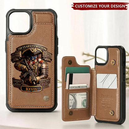 Live Free Tribute 250 Years Custom Wallet Phone Case - BundleWear