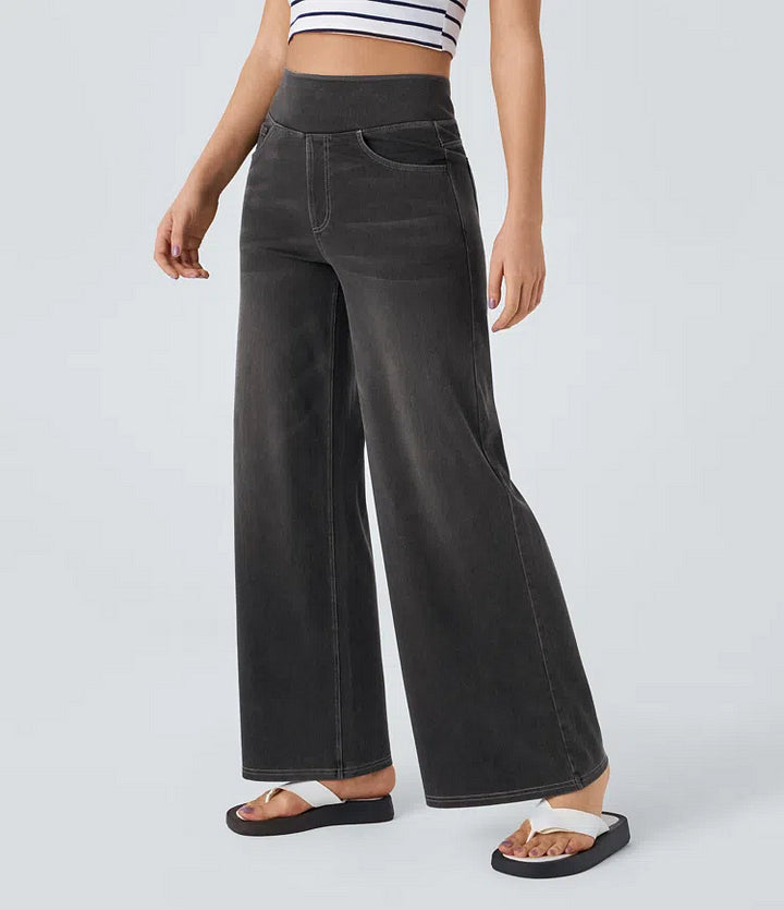 SUPER STRETCH WIDE LEG HIGH WAIST JEANS (Get two for a bigger discount)