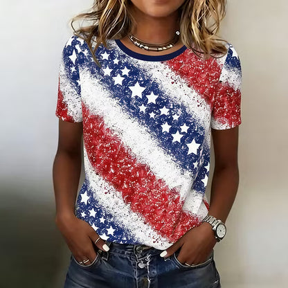 Women's American 250th Anniversary Printed Casual T-shirt - BundleWear