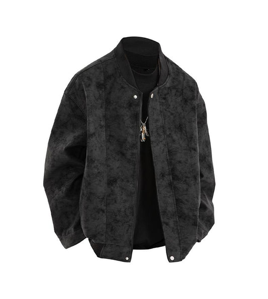 [Branded stock clearance] Autumn and winter cotton retro leather flight jacket for men
