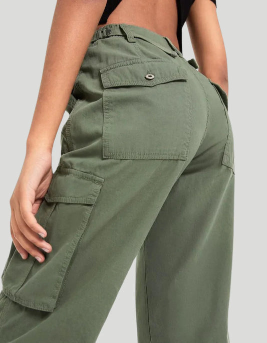 ELENA CARGO PANTS- ADJUSTABLE STRAIGHT FIT CARGO PANTS