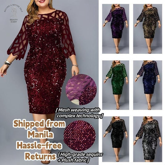 Plus Size Pang-party Dress