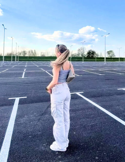 ELENA CARGO PANTS- ADJUSTABLE STRAIGHT FIT CARGO PANTS