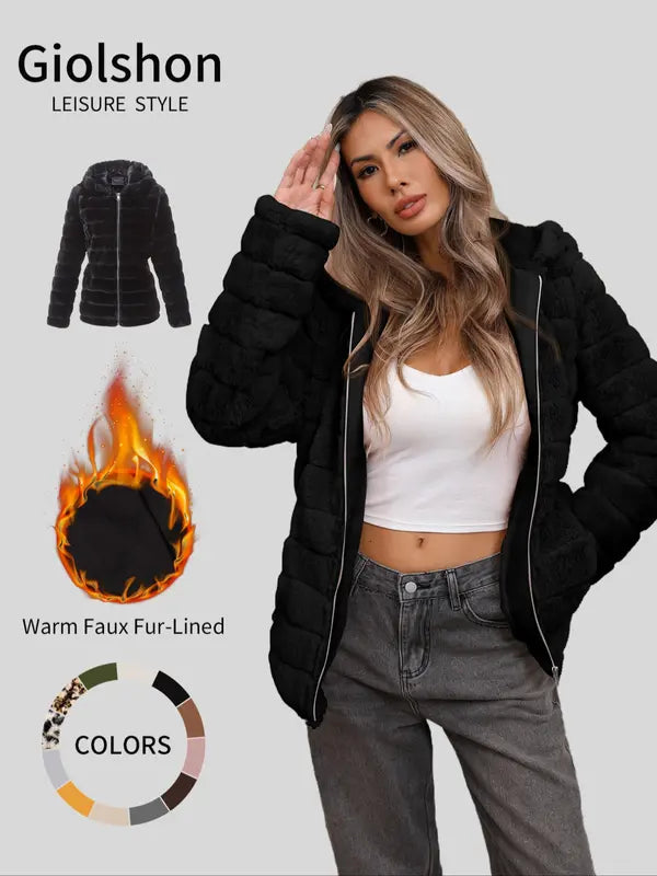 Ladies' Faux Fur Coat - MATCHING MASTER